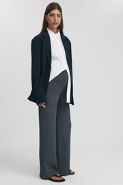 Maternity Wide Leg Pants (Charcoal) 4