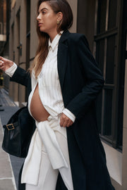 Maternity Wide Leg Pants (Ivory) 1