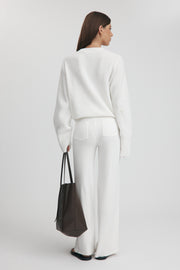 Maternity Wide Leg Pants (Ivory) 15
