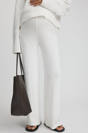 Maternity Wide Leg Pants (Ivory) 2