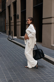 Maternity Wide Leg Pants (Ivory) 3