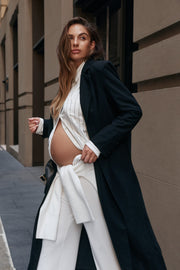 Maternity Wide Leg Pants (Ivory) 7
