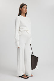 Maternity Wide Leg Pants (Ivory) 8
