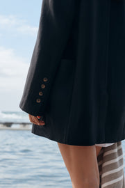 Maternity Work Coat (Black) 2