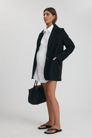 Maternity Work Coat (Black) 3