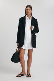 Maternity Work Coat (Black) 6