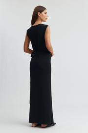 Maternity Wrap Dress (Black) 5