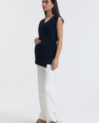 Maternity Wrap Tank (Navy) 3