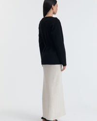 Maternity Wrap Tie Knit (Black) 10