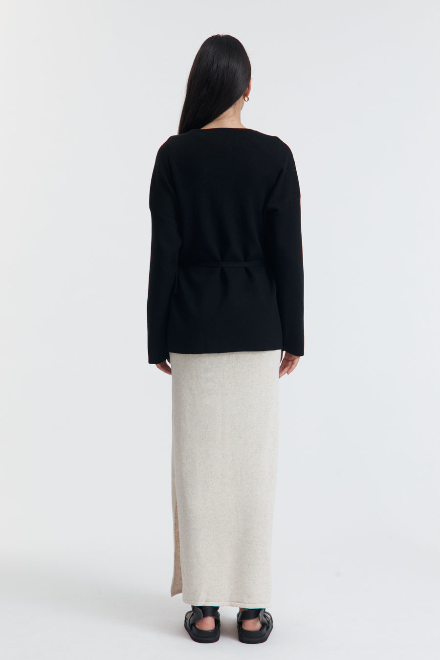 Maternity Wrap Tie Knit (Black) 9