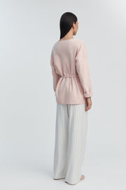 Maternity Wrap Tie Knit (Pink) 10