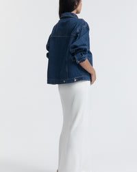 Mid Blue Maternity Denim Jacket 10