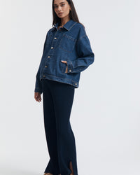 Mid Blue Maternity Denim Jacket 8