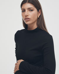 Black Maternity Bodycon Dress 3