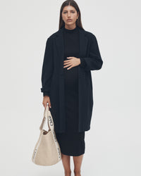 Black Maternity Coat 2