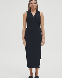 Maternity Wrap Dress (Black) 10