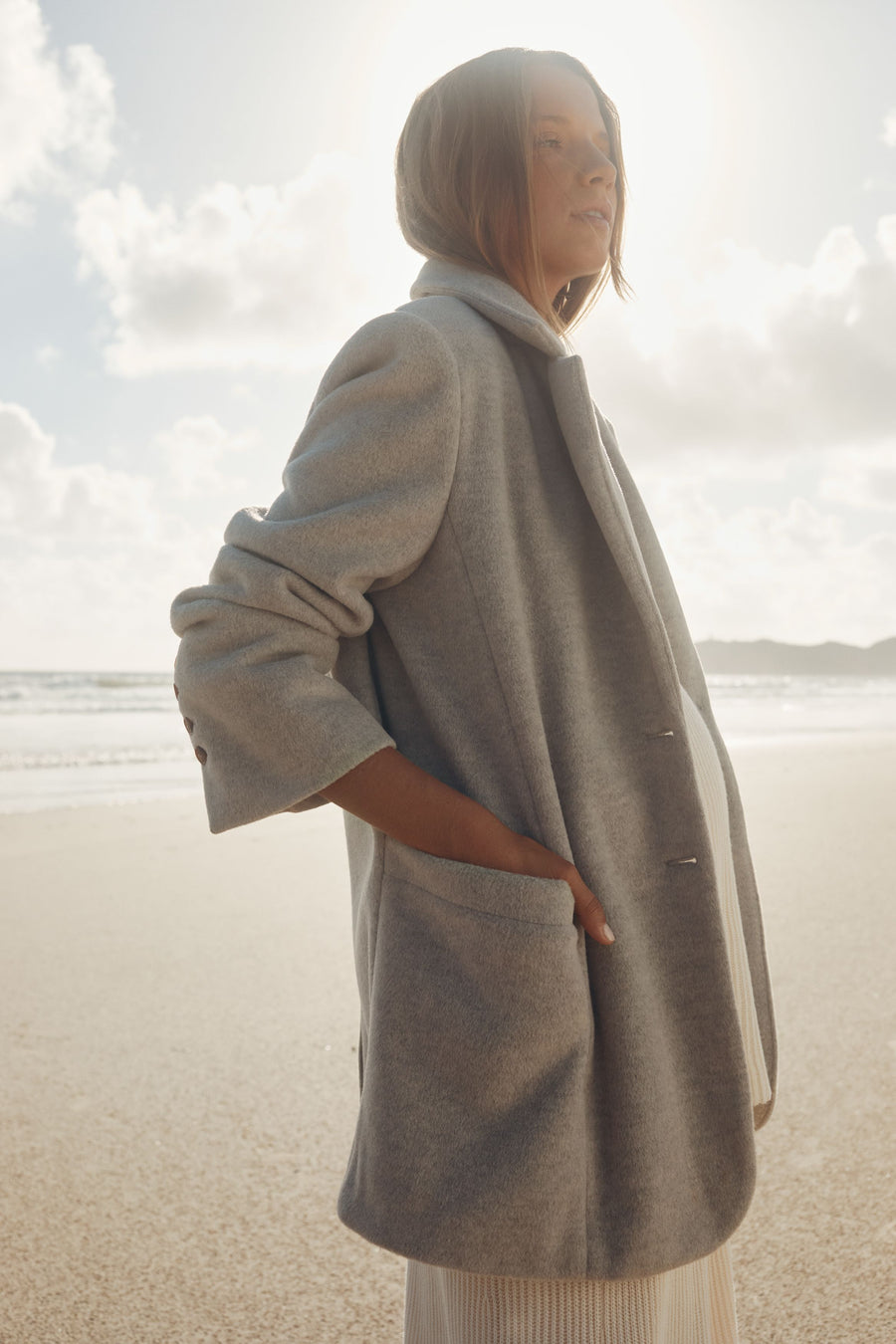Natural Maternity Blazer Coat 4