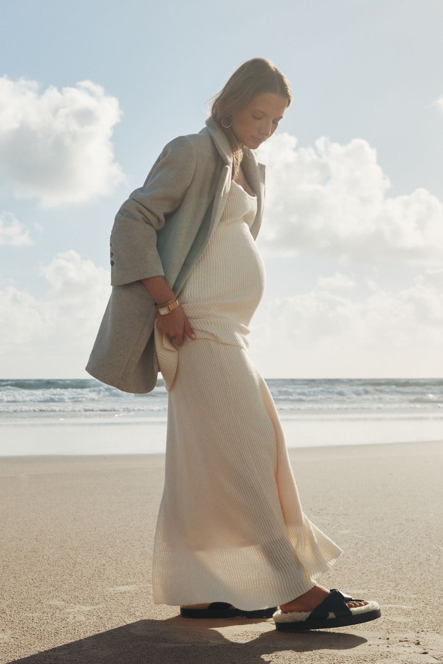 Natural Maternity Blazer Coat 6