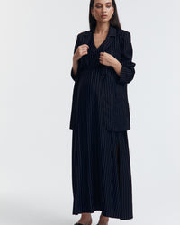 Navy Pinstripe Maternity Blazer 8