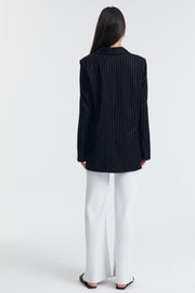 Navy Pinstripe Maternity Blazer 9