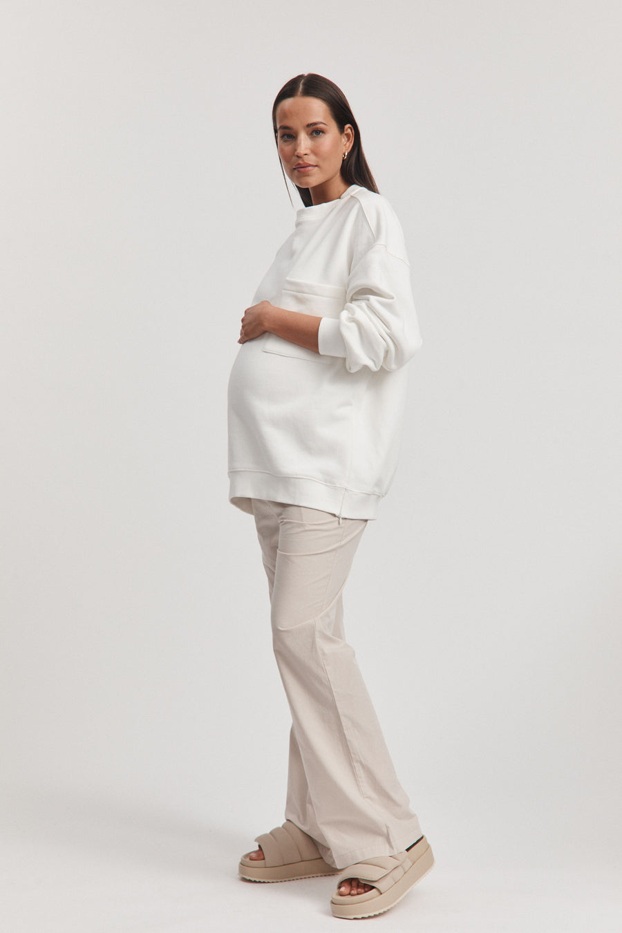 Nursing Sweater (White) 13