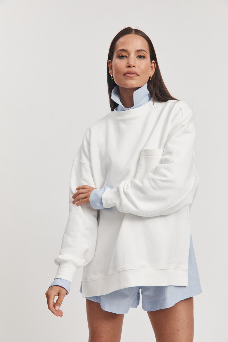 Nursing Sweater (White) 2