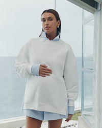 Nursing Sweater (White) 4