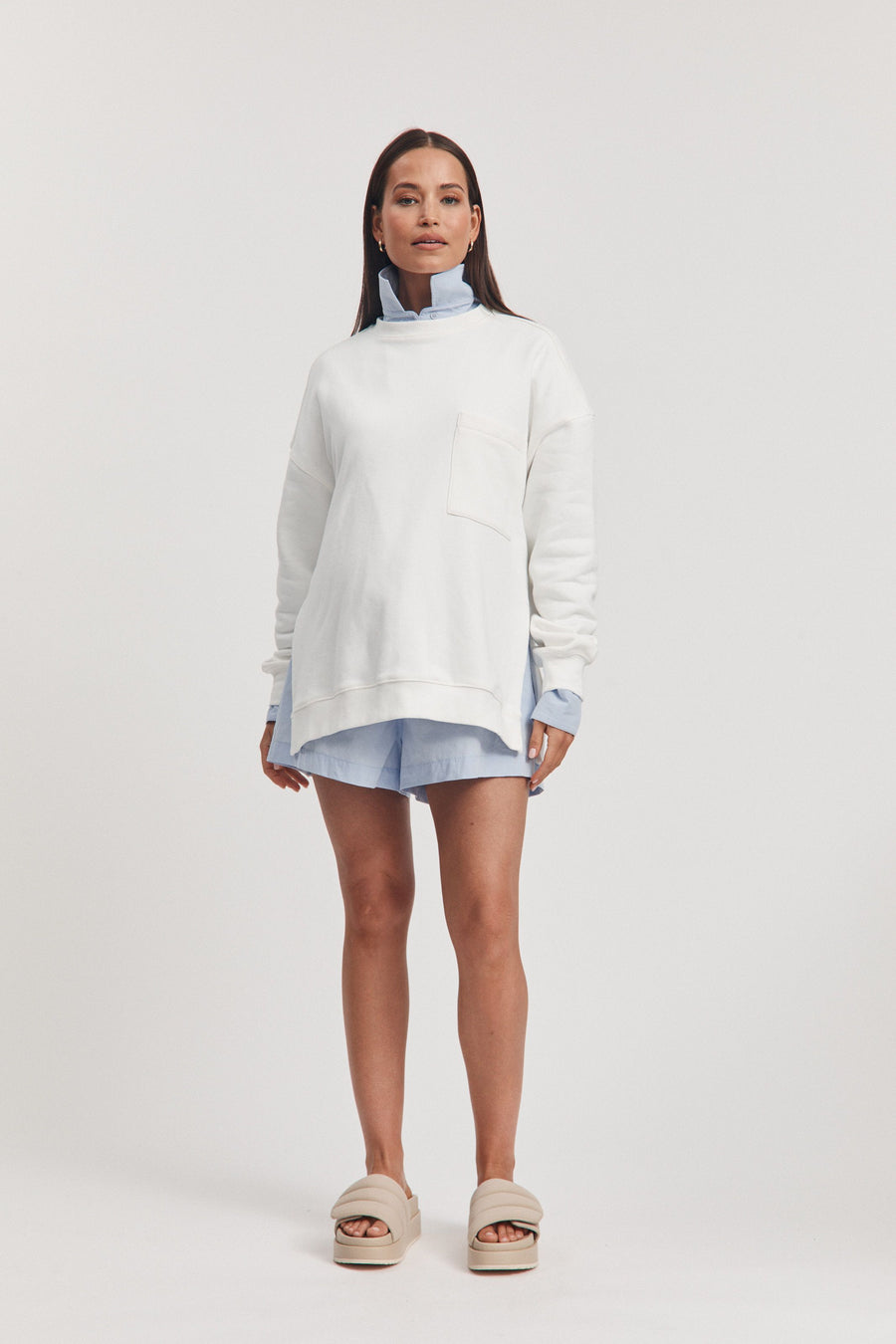 Nursing Sweater (White) 5