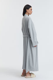 Organic Cotton Jersey Maternity Robe (Grey Marle) 10