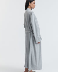 Organic Cotton Jersey Maternity Robe (Grey Marle) 10