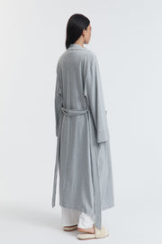 Organic Cotton Jersey Maternity Robe (Grey Marle) 11