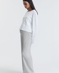 Organic Cotton Maternity Crop Tee (White)  6
