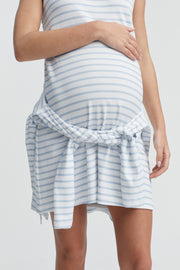 Organic Cotton Maternity LS Tee (Blue Stripe) 6