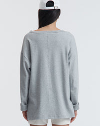 Organic Cotton Maternity LS Tee (Grey Marle) 10