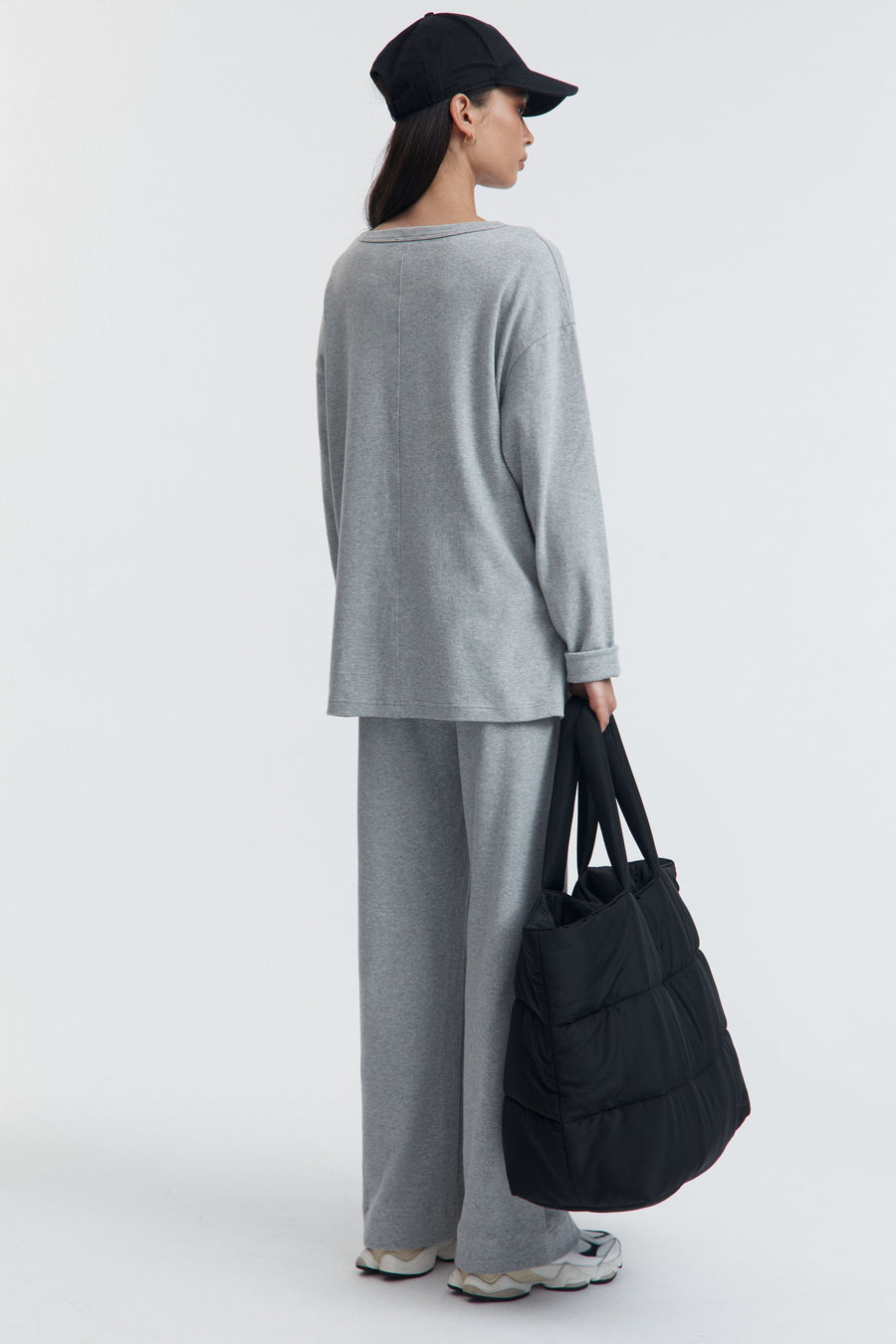 Organic Cotton Maternity LS Tee (Grey Marle) 11