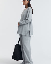 Organic Cotton Maternity LS Tee (Grey Marle) 8