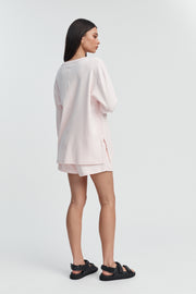 Organic Cotton Maternity LS Tee (Pale Pink) 4