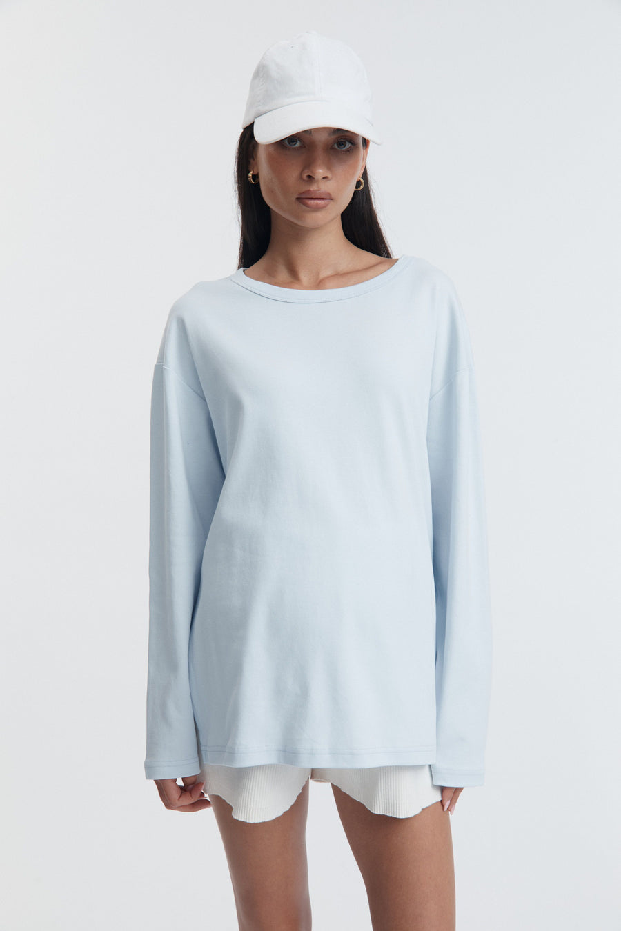 Organic Cotton Maternity LS Tee (Powder) 1