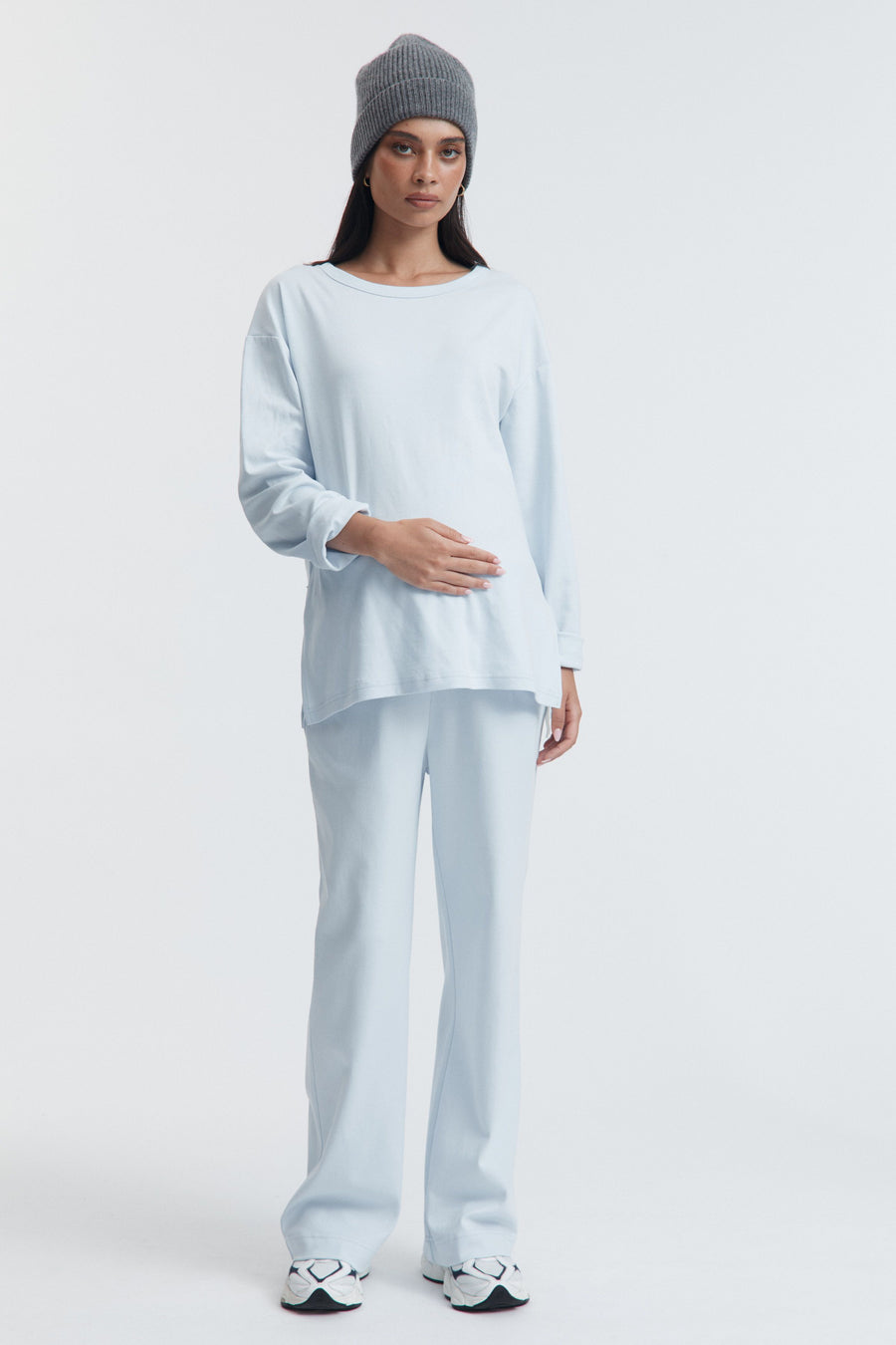 Organic Cotton Maternity LS Tee (Powder) 7