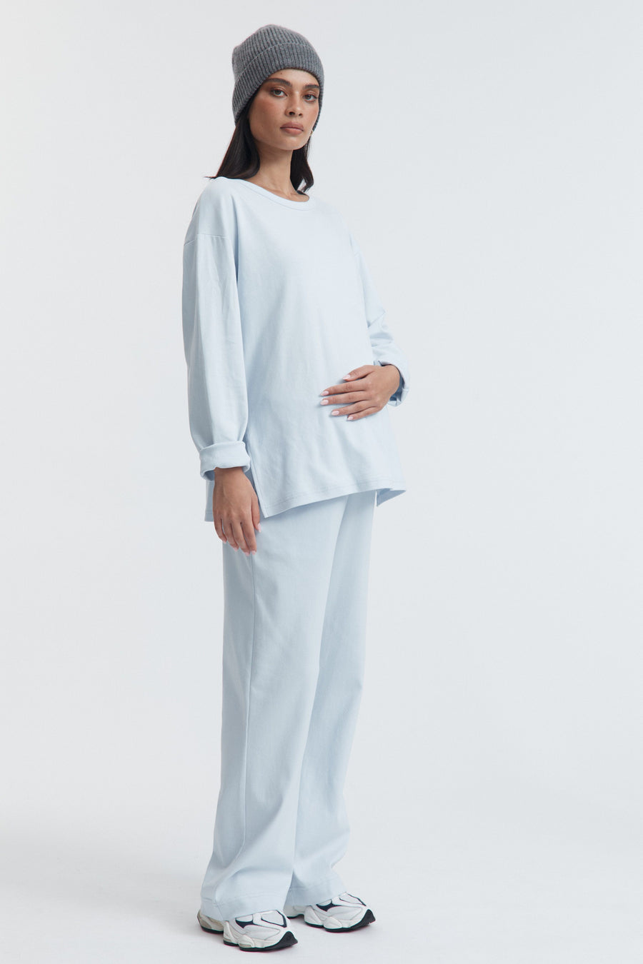 Organic Cotton Maternity LS Tee (Powder) 8