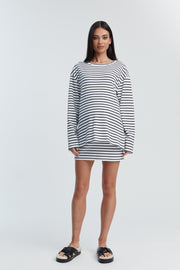 Organic Cotton Maternity LS Tee (Stripe) 6