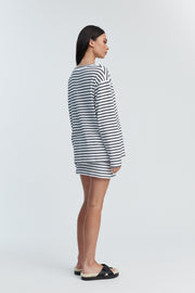 Organic Cotton Maternity LS Tee (Stripe) 8