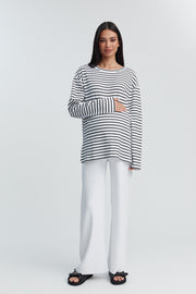 Organic Cotton Maternity LS Tee (Stripe) 9
