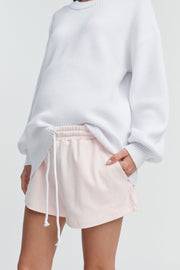 Organic Cotton Maternity Relaxed Short (Pale Pink) 1