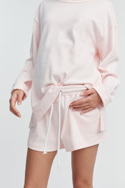 Organic Cotton Maternity Relaxed Short (Pale Pink) 7