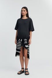 Organic Cotton Maternity T Dress (Black) 10