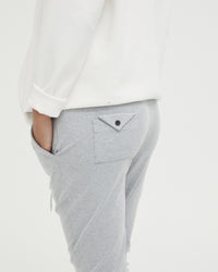 Stretchy Maternity Joggers (Grey) 2