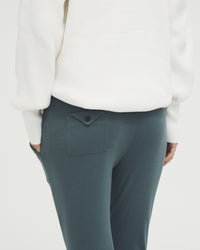 Stretchy Maternity Joggers (Forrest Green) 2