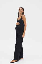 Designer Maternity Jumpsuit (Black) 1