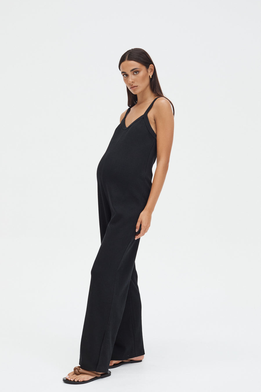 Designer Maternity Jumpsuit (Black) 5